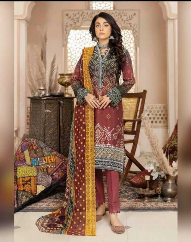 Adan's Libas Bandhani Ready To Wear – 5051 Adan's Libas Bandhani Ready To Wear – 5051