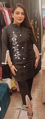 Ready To Wear Black Designer Co-ord Set | ZF-103