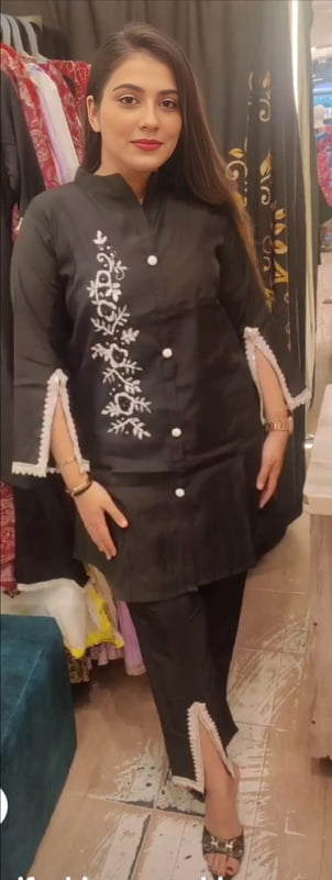 Ready To Wear Black Designer Co-ord Set | ZF-103 Ready To Wear Black Designer Co-ord Set | ZF-103