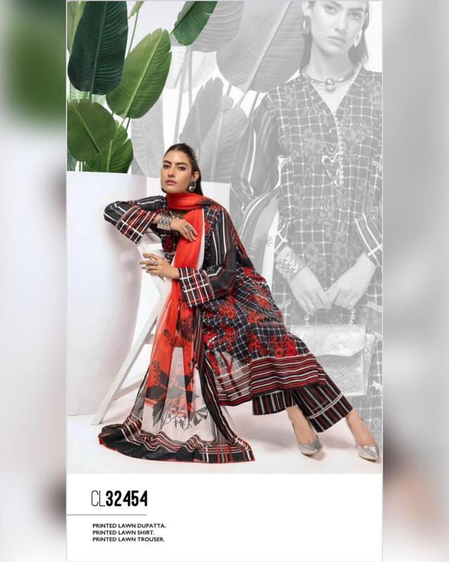 Gul Ahmed Bagh - CHECKERED Unstitched Lawn | CL-32454 Gul Ahmed Bagh - CHECKERED Unstitched Lawn | CL-32454