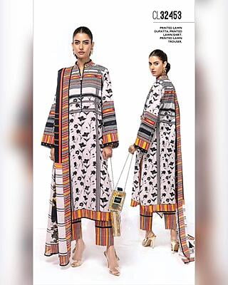 Gul Ahmed Bagh - CHECKERED Unstitched Lawn | CL-32453