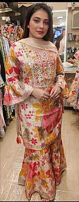 Ready To Wear Gotta and Mirror Work  Gharara |ZF-102