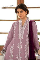 EMBROIDERED TUNIC POWDER PINK COLOR WITH SLEEVES PAIRED WITH DESIGNER CIGARETTE PANTS| PNL-P01 EMBROIDERED TUNIC POWDER PINK COLOR WITH SLEEVES PAIRED WITH DESIGNER CIGARETTE PANTS| PNL-P01