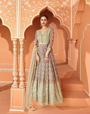 Sayuri Saheli 5270 – Real Georgette Embroidered Dress